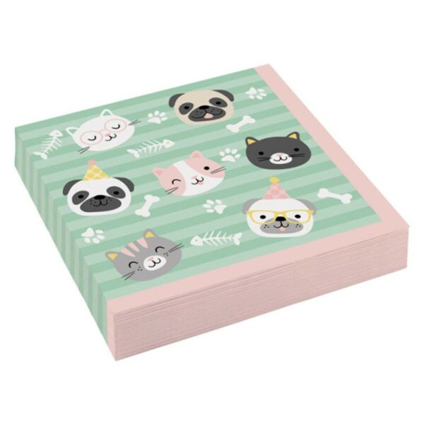 Tovagliolo Cane e Gatto "Hello Pets" 20pz
