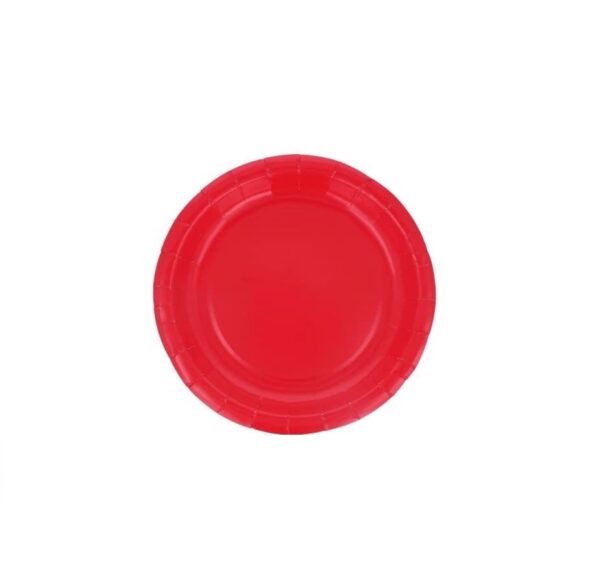 PIATTI IN CARTA 18CM ROSSI BIO 25PZ