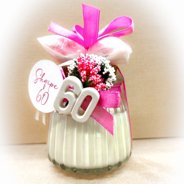Candela personalizzata con confettata