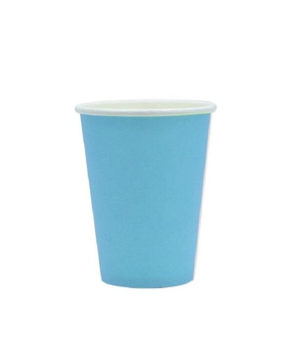BICCHIERI AZZURRI IN CARTA 270ML 25PZ